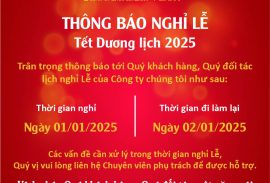 THÔNG BÁO LỊCH NGHỈ TẾT DƯƠNG LỊCH 2025