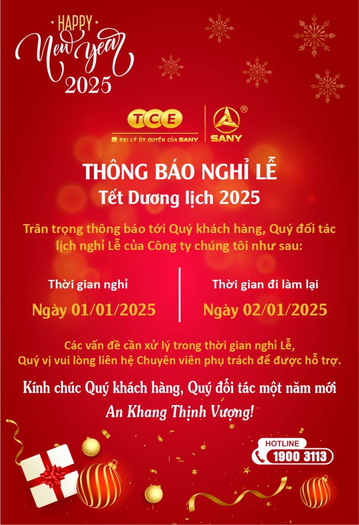 THÔNG BÁO LỊCH NGHỈ TẾT DƯƠNG LỊCH 2025